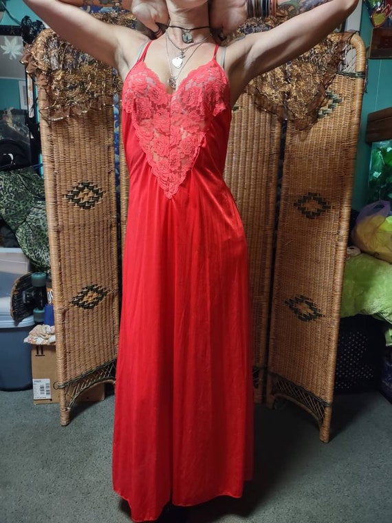 Sexy Size Small 1970s Nylon Lingerie Nightgown