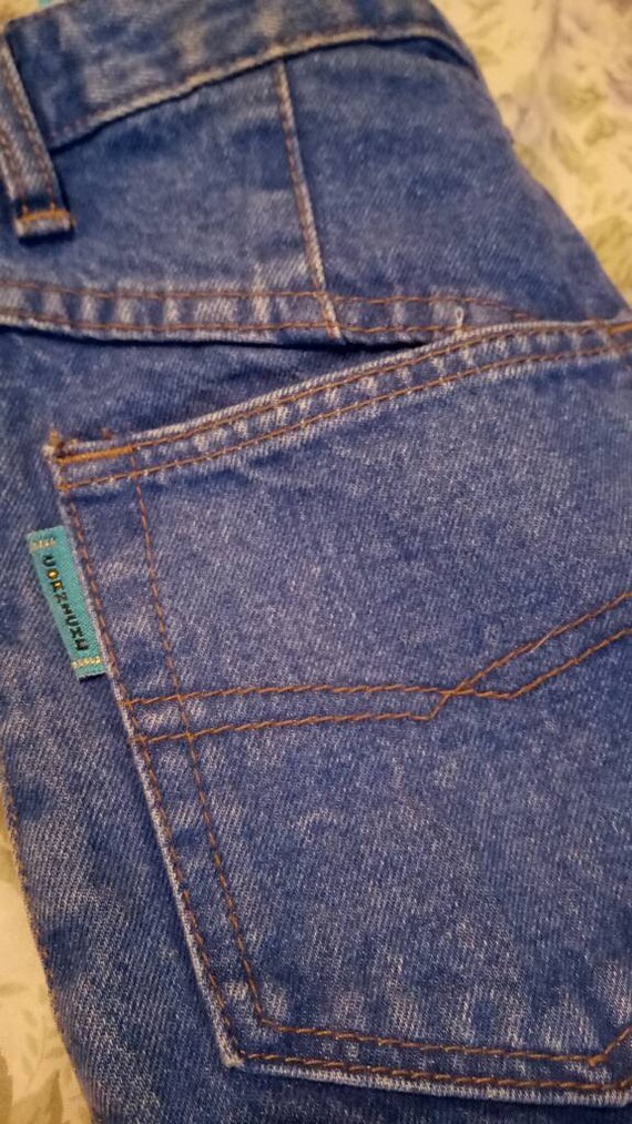 1980s High Waisted NWT Designer Jeans Denim Corni… - image 9