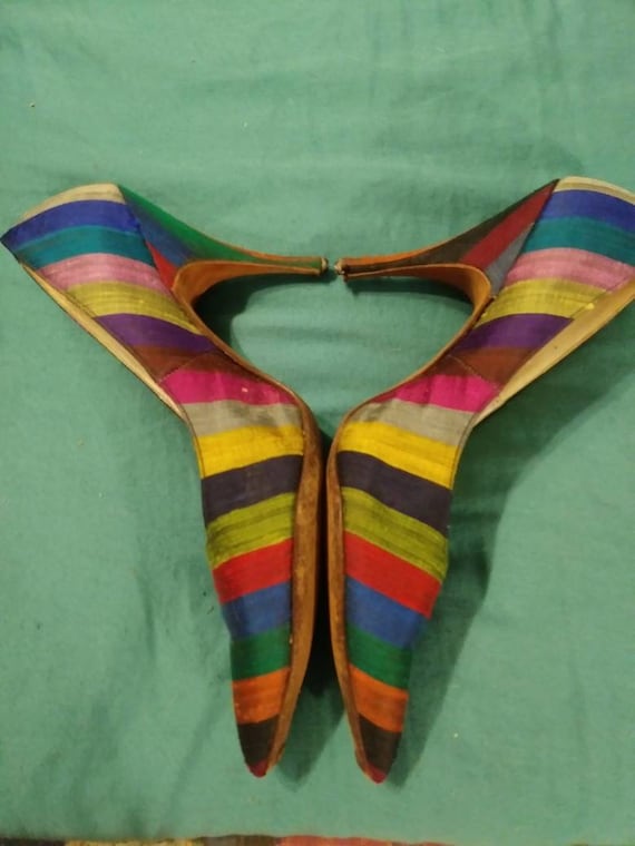 Sexy Stiletto 4" High Heel Vintage 1950's Rainbow