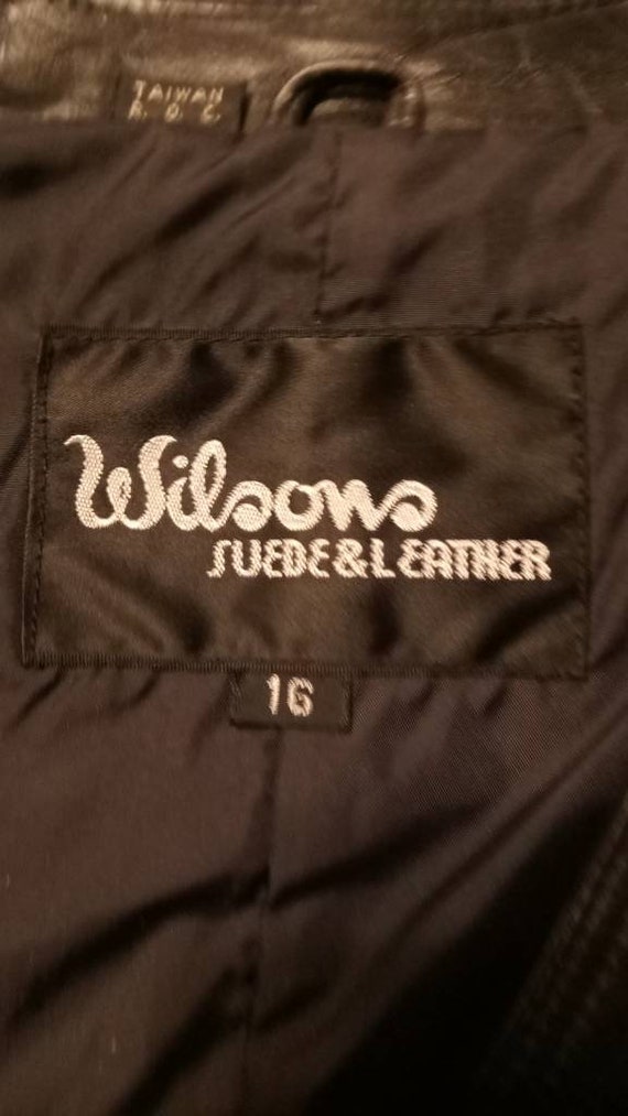 1980's Wilson's Black Leather Ladies Size 16 Sexy… - image 2