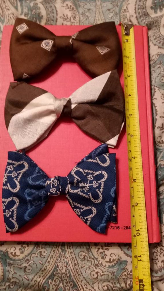 Lot of 1960's Bowties Mad Men Clip-On Brown Tan B… - image 6