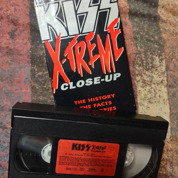 KISS X-Treme Close UP 1992 VHS Video 90 Minutes Interviews & Videos Metal Rock Band