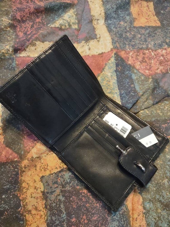 Gucci Black Branded Fabric & Leather Wallet Never… - image 5