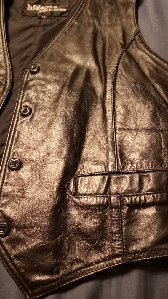 1980's Wilson's Black Leather Ladies Size 16 Sexy… - image 4