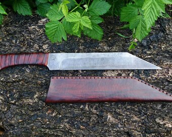 Viking large Seax and sheath hand forged handmade