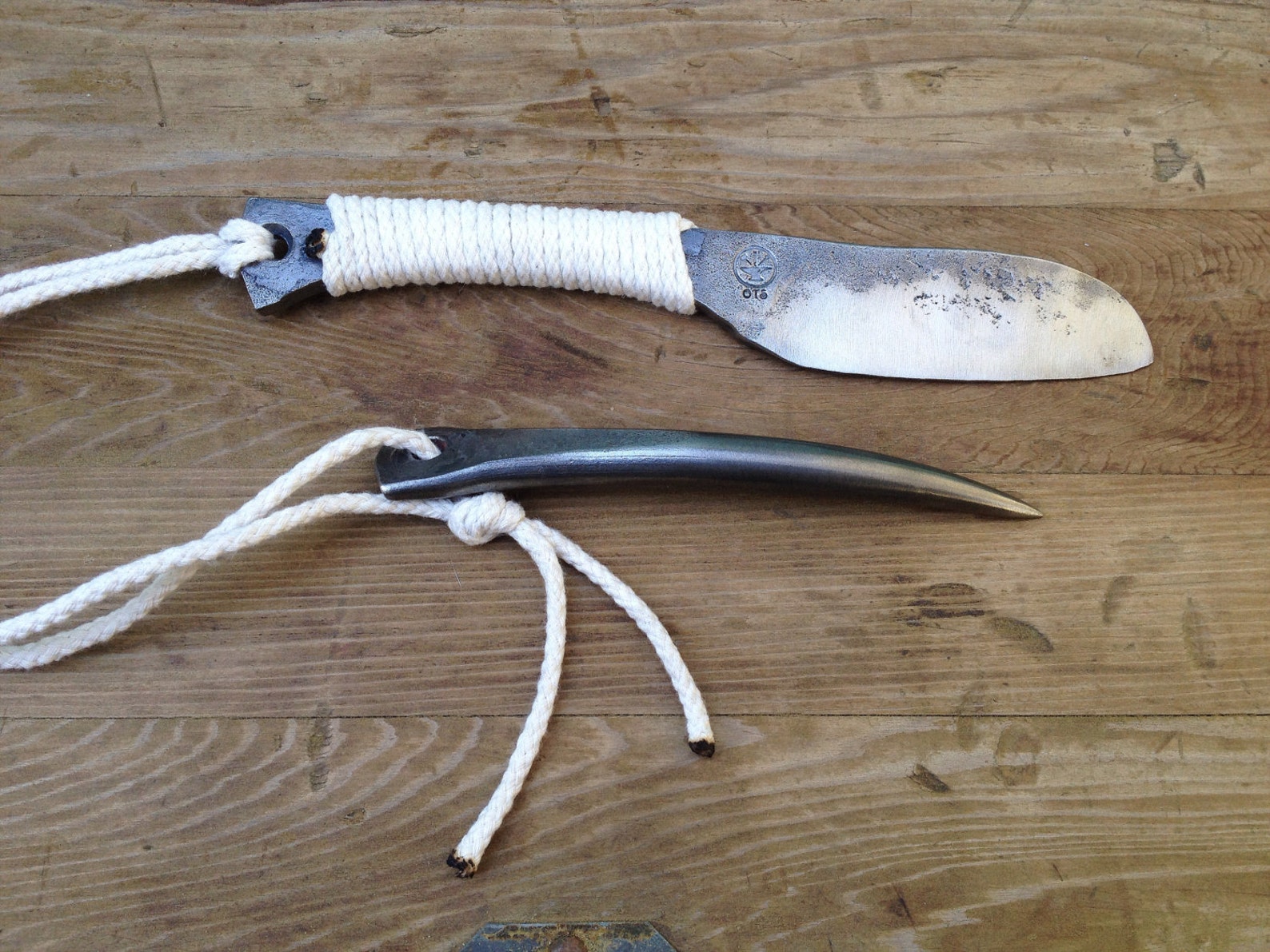 Sailors rigging knife marlin spike set hand forged handmade image 0.