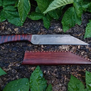 Viking seax and sheath hand forged handmade