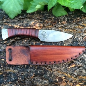 Utility Neck knife hand forged handmade