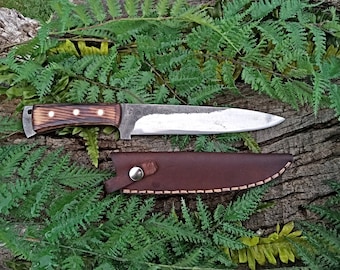 Survival/tactical hand forged drop point knife