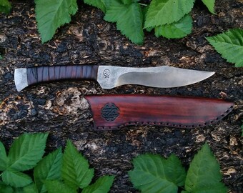 Integral field knife hand forged handmade