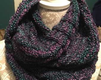 Infinty Scarf in Lush Merino Wool and Silk Blend