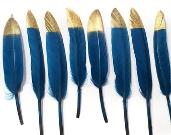 Gold Tip Murky Blue Goose Feathers, 10 Pieces, 4-6" Inches