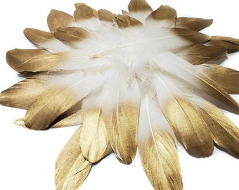 Gold Tip White Goose Feathers, 10 Pieces, 6-8" Inches