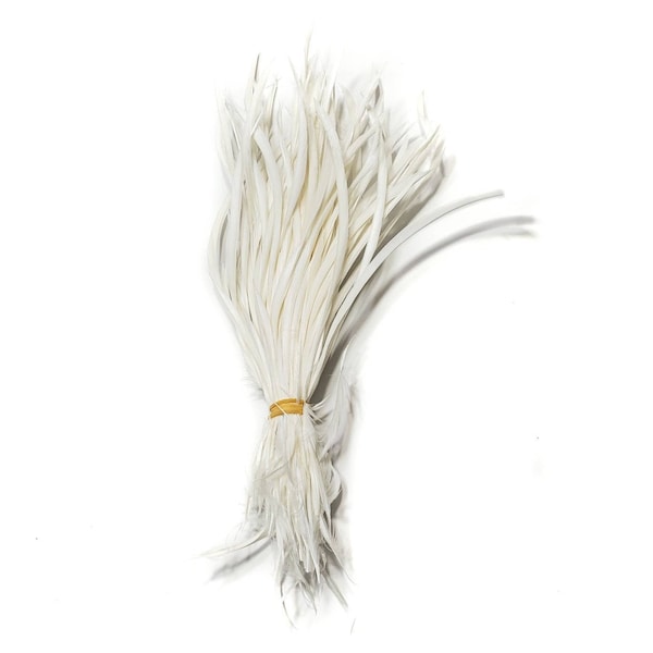 10 pcs White Goose Biot Feathers 5-7" Wholesale Stripped Biot Loose Goose Feathers