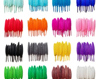 20 pcs Mixed Colors Party Feathers 4-6" Assorted Duck Loose Wholesale Cochettes Bulk Feathers