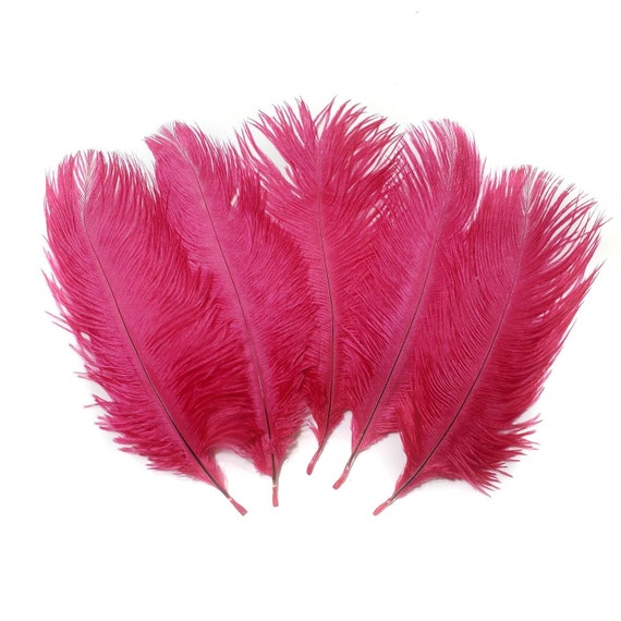 Magenta Pink Ostrich Feathers 10 Pieces 6-8 Inches | Etsy