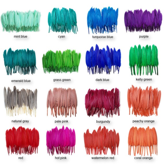 10 Pcs Yellow Duck Feathers 4-6 Dyed Duck Loose Wholesale
