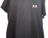 T shirt Marchon Marcolin Sunglasses t shirt cotton large black vintage made in USA