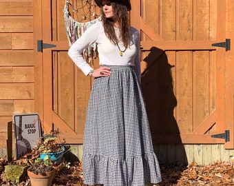 knit maxi skirt gray