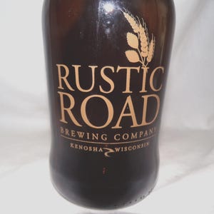 Vintage Rustic Road Brewing Company Beer Bottle -- Kenosha Wisconsin