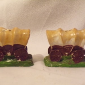 Vintage Covered Wagon Salt and Pepper Shakers