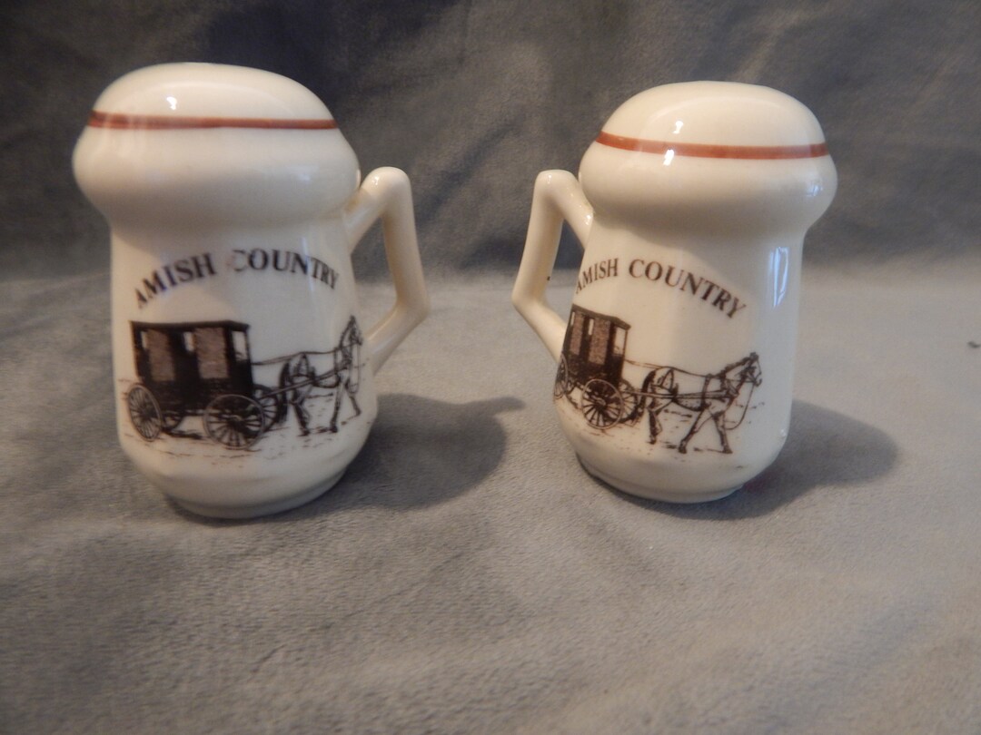 Vintage Amish Salt and Pepper Shakers amish Etsy