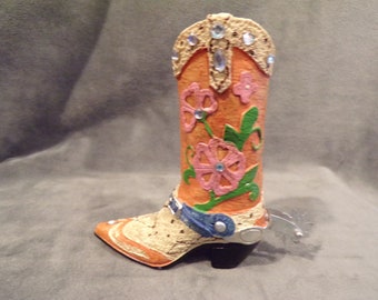 Miniature Western-- Cowboy Boot Figurine