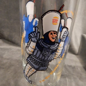 Vintage 1979 Burger King The Duke of Doubt Glass Tumbler "Sir-Shake -A-Lot