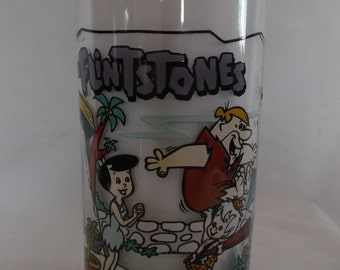 1964 Hanna Barbera Flintstone Glass Tumbler The 1st 30 Years