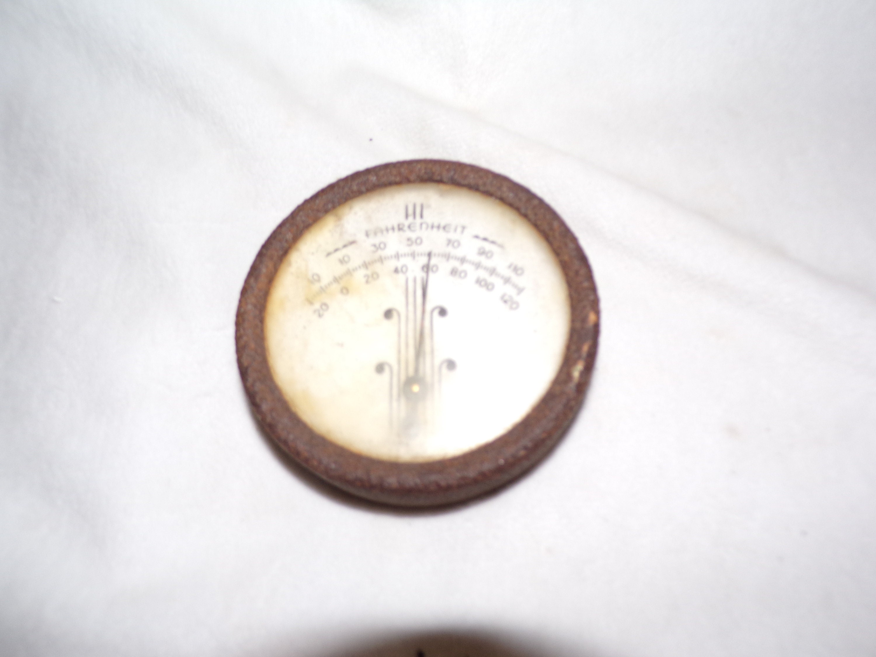 Mid Century Vintage Certified Desk Thermometer Made In USA Heavy
