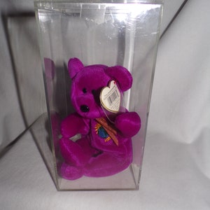 Vintage TY 1999 Millenium Beanie Babies Bear with Displaycase