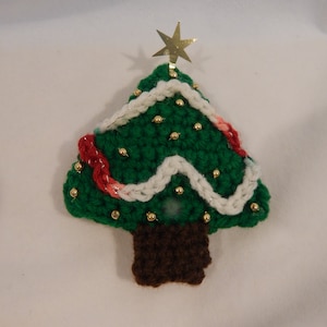 Vintage Yarn Handmade Crochet Christmas Tree Ornaments
