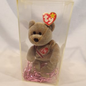 Vintage TY 1999 Beanie Babies Signature Bear with Case