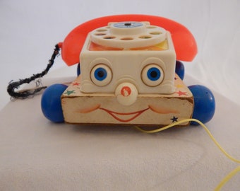 Fisher Price Chatter Phone/c. 1960s/1970s/vintage/toys/rotary