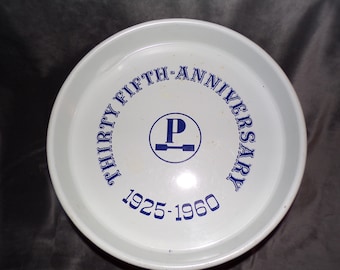 Vintage Beer Tray "P" a 35th Anniversary Tray 1925-1960