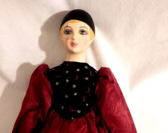 Vintage Pierrot Porcelain Doll in Heels