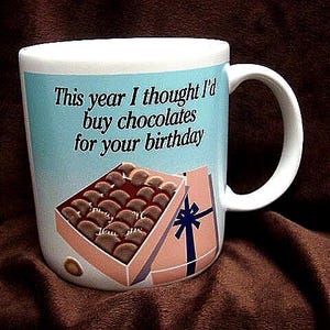 Birthday Chocolate Coffee Mug 1986