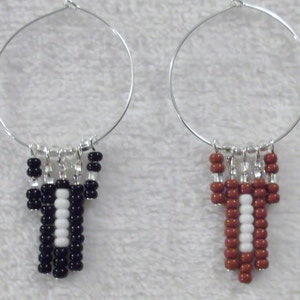 Horse Heads Hoop Earrings by Woven Beads Browbands