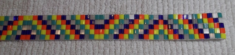 Size 16-38 inches41.6 cm Fiesta-Like Colors Square Woven Beads Browband