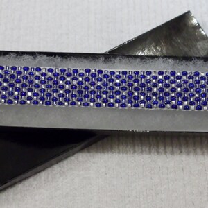 Sapphires and Diamonds Woven Beads Browband, Size 13-1/2 inches/34 cm