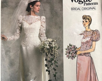 uncut VOGUE Sewing PATTERN #1829 Bridal Original Size 16 Pat1007
