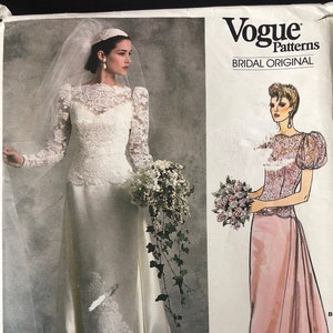 Pattern V1829 Uncut VOGUE Sewing PATTERN #1829 Bridal Original Size 16 Pat1007 - Etsy