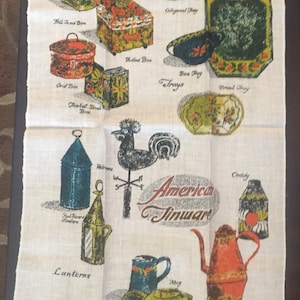 Unused LINEN TEA TOWEL American Tinware Tt109