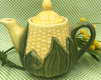 MCM SHAWNEE TEAPOT Corn King #65 Individual/Mini Hand painted Gs6A-123