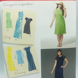 uncut SIMPLICITY Sewing PATTERN 1357 - Misses&#39; Women&#39;s Dress in two lengths Sizes 20W-28W Pat949