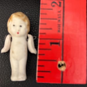 Darling mini 1920s JOINTED Arms BISQUE Flapper DOLL 1.75&quot; Japan Jd4-20
