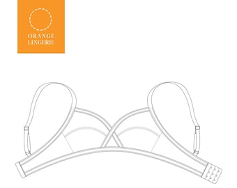 Patron de couture de lingerie PDF à téléchargement instantané pour un soutien-gorge sans armature - Lexington Bra