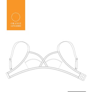 Instant Download PDF lingerie sewing pattern for a wireless bra - Lexington Bra