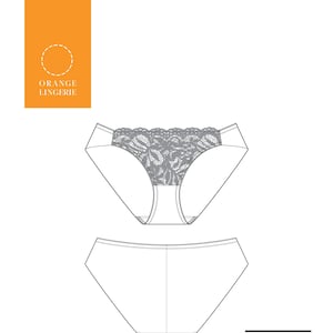 Instant Download PDF lingerie sewing pattern for hipster brief panties/underwear designed for style and comfort - Montgomery Brief