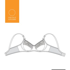 Instant Download PDF lingerie sewing pattern for an underwire bra engineered for great shaping and support Marlborough Bra image 1